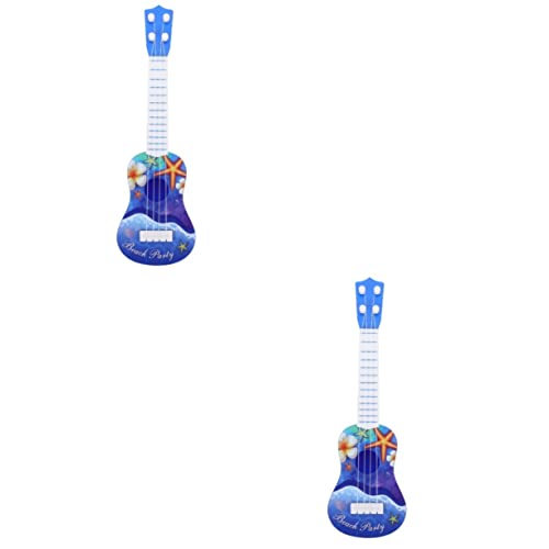 BESTonZON 2St Simulation Gitarre Musikalisches Gitarrenspielzeug für Kinder Gitarre Spielzeug Spielzeuggitarre für Kinder Musikalisches Spielzeug für Kinder Spielzeuge Bassgitarre Perlmutt von BESTonZON