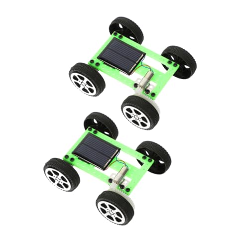 BESTonZON 2st Solarautospielzeug Mikro-kit Spielzeugauto-kit Kleiner Produktionsbausatz Montagespielzeug Mini-kit Kleine Produktionsspielzeuge Auto Zubehör Glückliches Zubehör Abs Green von BESTonZON