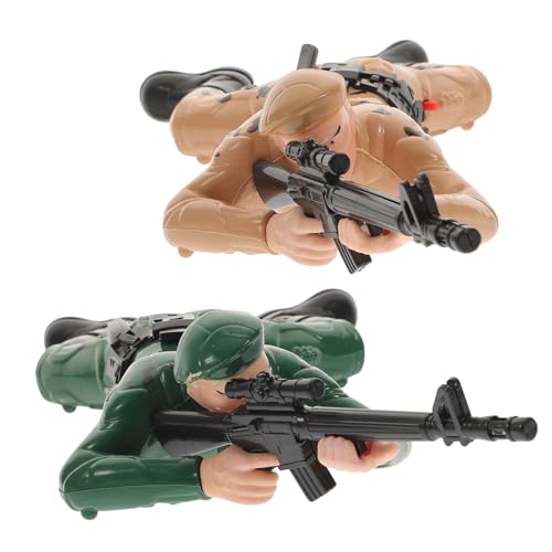 BESTonZON 2st Soldaten Kampfspielzeug Spielzeugsoldaten Figuren Soldatenfiguren Mini-soldatenspielzeug Kriechender Soldat Elektrisches Für Männer Plastik BESTonZON 2st Soldaten Kampfspielzeug Spielzeugsoldaten Figuren Soldatenfiguren Mini-soldatenspielzeug Kriechender Soldat Elektrisches Für Männer Plastik von BESTonZON