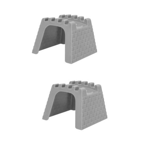 BESTonZON 2st Tunnel Der Stadtmauer Eisenbahnzubehör Hängebrücke Rollenspiele Tunnel Spielen Modelleisenbahn Aus Kunststoff Tunnel Im -maßstab Steingarten Junge Mädchen Plastik Klein von BESTonZON