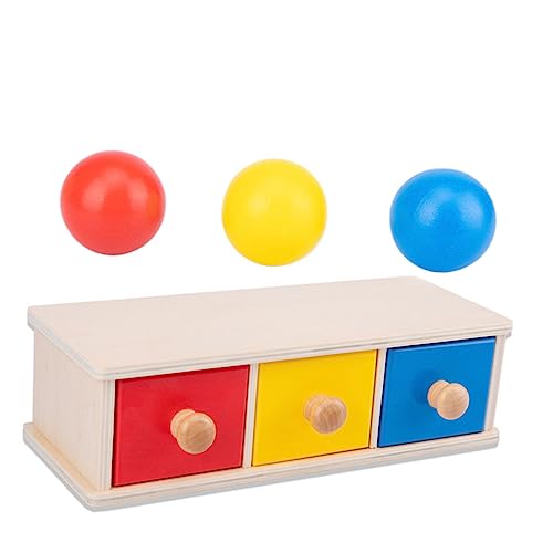 BESTonZON 3 Farben Schublade Lernspielzeug Runde Ball Schublade Für Eltern Interaktion Pädagogisches Für Von 0 3 Jahren von BESTonZON