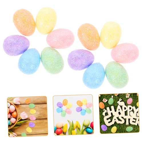 BESTonZON 3 Ostereier Partytütenfüller Ostern Dekoratives Ei Osterszenen-deko-requisite Mini-eier Ei Zum Selber Basteln Schäumt Eierdekor Miniatur-osterei Eier-verzierung Osterdeko Schaum von BESTonZON