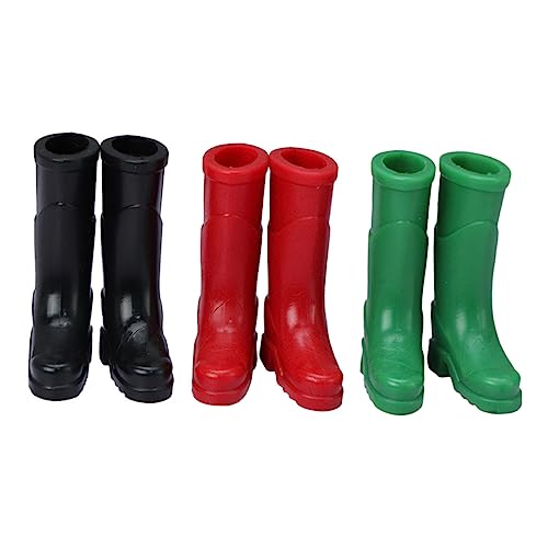 BESTonZON 3 Paar Puppen Mini Regenstiefel Kinderspielzeug Mini Dekoratives Stiefelmodell Mini Stiefel Spielzeughaus Verzierung Mini Stiefelmodell Mini Requisiten Mini von BESTonZON