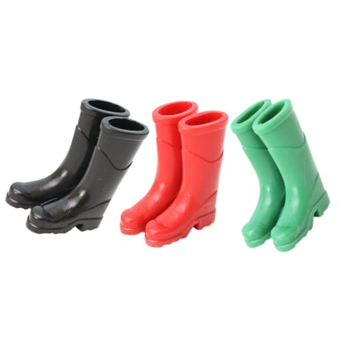 BESTonZON 3 Paare Mini-puppenhaus-Regenstiefel Puppenstiefel Mini-hausornamente Miniaturen Mini-spielzeughaus-verzierung Kinderspielzeug Puppenstubenmöbel Figur Plastik BESTonZON 3 Paare Mini-puppenhaus-Regenstiefel Puppenstiefel Mini-hausornamente Miniaturen Mini-spielzeughaus-verzierung Kinderspielzeug Puppenstubenmöbel Figur Plastik von BESTonZON