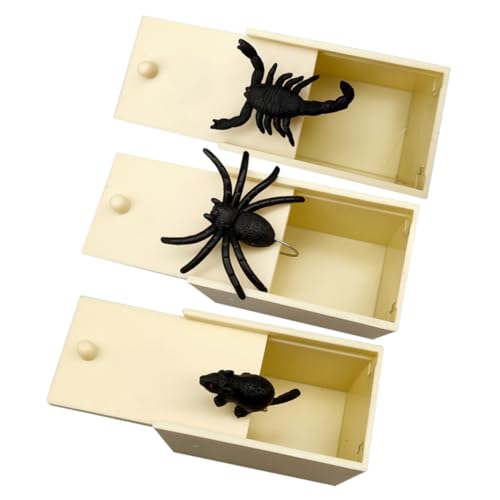 BESTonZON 3 Pcs Box Halloween Manipulative Requisiten Streich Boxen Kunststoff Beige BESTonZON 3 Pcs Box Halloween Manipulative Requisiten Streich Boxen Kunststoff Beige von BESTonZON