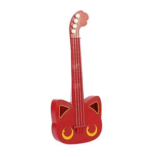 BESTonZON 3 STK Simulations-Ukulele Kinderinstrument Kleine Gitarre Für Kinder Gitarre Für Anfänger Kinderspielzeuggitarre Spielzeug Für Kinder Rot Mädchen Plastik Geburtstagsgeschenk von BESTonZON
