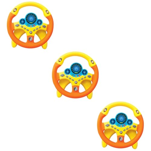 BESTonZON 3 STK Simulationslenkrad Autospielzeug für Kinder gefälschtes Lenkrad Kinderlenkrad Spielzeug Lernspielzeug für Kinder Autos Spielzeug Spielzeuge fahrendes Spielzeug Babylenkrad von BESTonZON