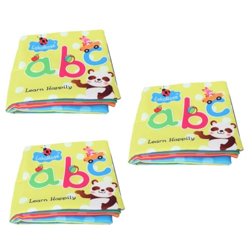 BESTonZON 3 STK Lernspielzeug kinderkram Buch kreativität babybuch Cloth Book taufgeschenke Babygeschenke für Weihnachten Gift Spielzeug Spielzeuge Stoffbuch dreidimensional von BESTonZON