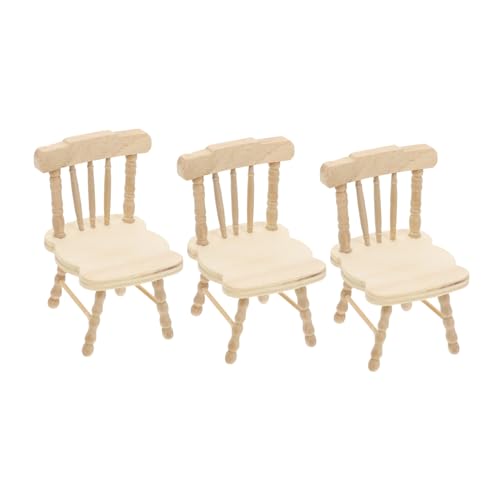 BESTonZON 3 STK Stuhlform Möbel tun so, als würden sie Puppenhauspuppen Miniatur-Esstischstuhl Kindermöbel House Decoration holzdeko kleines Hausgerät Mini-Hausbedarf hölzern Brown BESTonZON 3 STK Stuhlform Möbel tun so, als würden sie Puppenhauspuppen Miniatur-Esstischstuhl Kindermöbel House Decoration holzdeko kleines Hausgerät Mini-Hausbedarf hölzern Brown von BESTonZON