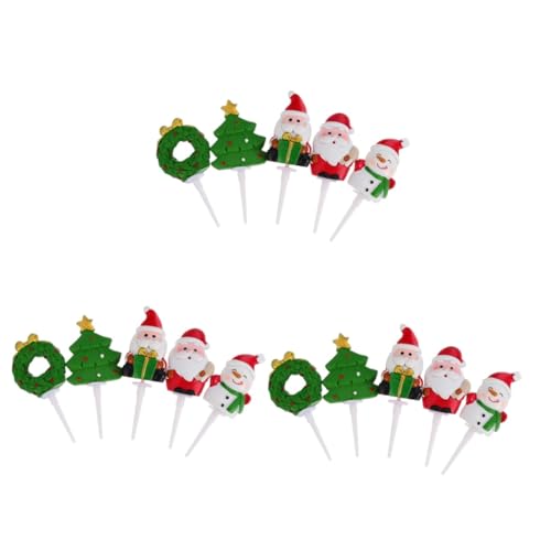 BESTonZON 15stücke Teiliges Weihnachts-cake Toppers Resin Weihnachtsbaum Figuren Für Festliche Kuchendekoration Wiederverwendbar Und Für Zuhause Oder Bäckerei BESTonZON 15stücke Teiliges Weihnachts-cake Toppers Resin Weihnachtsbaum Figuren Für Festliche Kuchendekoration Wiederverwendbar Und Für Zuhause Oder Bäckerei von BESTonZON