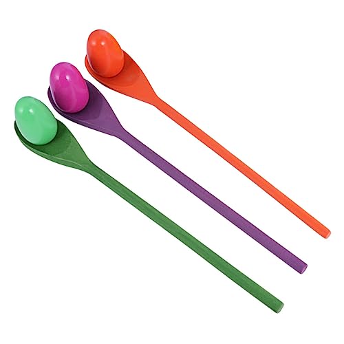 BESTonZON 3 Sätze Balancierstab Holzspielzeug für Kindergarten Balancespiel für Outdoor und Staffellauf Kindgerechte Zufällige Farben Pädagogisches Geschicklichkeitsspiel Zufällige Farbe von BESTonZON