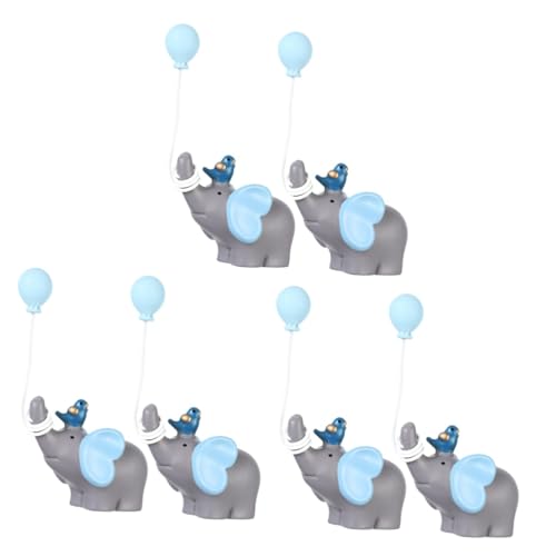 BESTonZON 3 Sätze Elefantenpuppenverzierungen Miniatur Figur Hochzeit Desktop-tierstatue Tierisches Handwerk Elefanten-kuchenaufleger Harz 2 Stücke * 3 BESTonZON 3 Sätze Elefantenpuppenverzierungen Miniatur Figur Hochzeit Desktop-tierstatue Tierisches Handwerk Elefanten-kuchenaufleger Harz 2 Stücke * 3 von BESTonZON