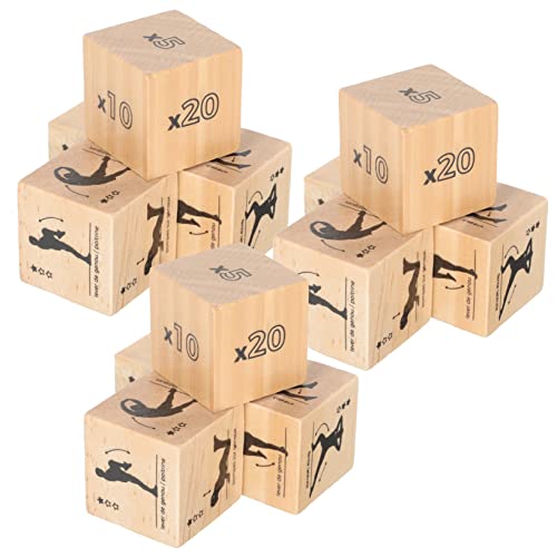 BESTonZON 3 Sätze Holz Würfel mit Abgerundeten Ecken Leichte Fitness Würfel für Lustige Trainingsspiele Tragbare Sport Dice für Zuhause Party und Lernspiele BESTonZON 3 Sätze Holz Würfel mit Abgerundeten Ecken Leichte Fitness Würfel für Lustige Trainingsspiele Tragbare Sport Dice für Zuhause Party und Lernspiele von BESTonZON