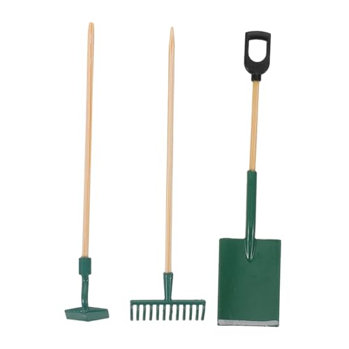 BESTonZON 3 Sätze Maßstab Miniatur Garten Zubehör Set mit Schaufel Rechen Hacke für Puppenhaus Dekoration Pflanzenpflege Bauernhof BESTonZON 3 Sätze Maßstab Miniatur Garten Zubehör Set mit Schaufel Rechen Hacke für Puppenhaus Dekoration Pflanzenpflege Bauernhof von BESTonZON