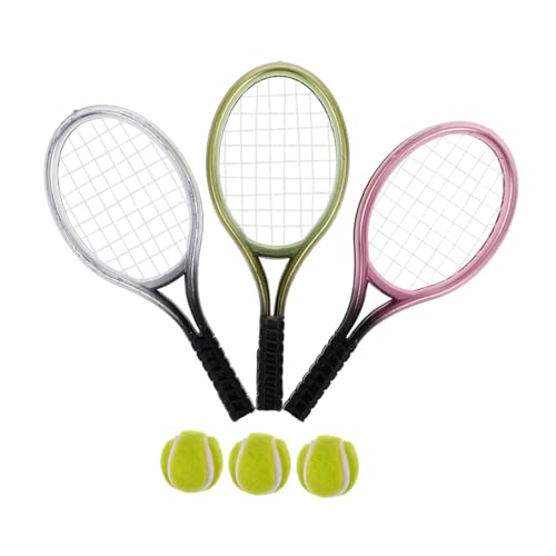 BESTonZON 3 Sätze Mini-Sachen Tennis Schläger Essiggurke Bleiband Mini- -Werkzeug- Pongbälle Korb Filet Badminton Netz Li Tragbar Griptape Dekoratives Werkzeugdekor Dämpfer Plastik BESTonZON 3 Sätze Mini-Sachen Tennis Schläger Essiggurke Bleiband Mini- -Werkzeug- Pongbälle Korb Filet Badminton Netz Li Tragbar Griptape Dekoratives Werkzeugdekor Dämpfer Plastik von BESTonZON