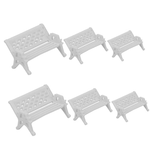 BESTonZON 3 Sätze Mini-parksitze Miniatur-möbelschmuck Mini-simulationsstuhl Mini-stuhlverzierung Miniaturstühle Zum Basteln Bank Sandtisch Mini-stuhldekoration Pp Weiß 6 Stück * 3 BESTonZON 3 Sätze Mini-parksitze Miniatur-möbelschmuck Mini-simulationsstuhl Mini-stuhlverzierung Miniaturstühle Zum Basteln Bank Sandtisch Mini-stuhldekoration Pp Weiß 6 Stück * 3 von BESTonZON