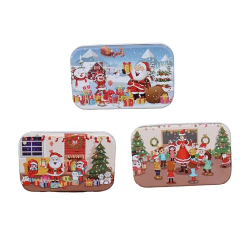 BESTonZON 3 Sätze Puzzle basteln für bastelmaterial für weihnachtdeko knobeleien für weihnachtssdeko rätsel Weihnachtsrätsel pädagogisches Robin-Board von BESTonZON
