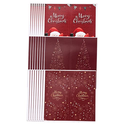 BESTonZON 3 Sätze Siegel Geschenktüten Taschenaufkleber Aufkleber Für Weihnachtselemente Selbstklebende Aufkleber Weihnachtsaufkleber Rot Aufkleber Aus Beschichtetem Papier von BESTonZON