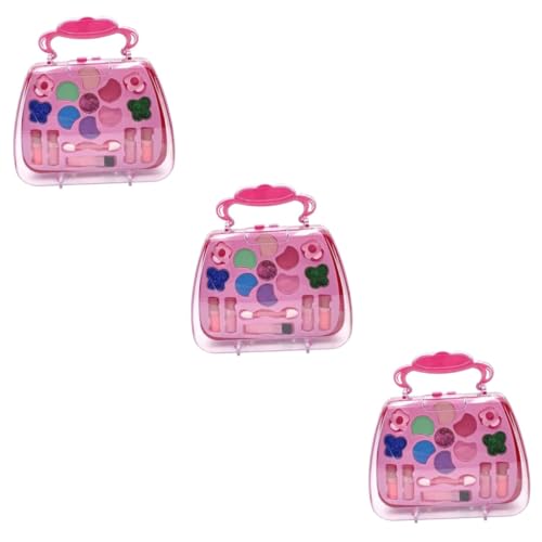 BESTonZON 3 Sätze Spielhausspielzeug Spielzeug für Mädchen die Einkaufstasche Kinder schminkkoffer schmink Set Box Kinder Handtaschen Kinderspielzeug Make-up-Tool für Mädchen Make-up-Zubehör von BESTonZON