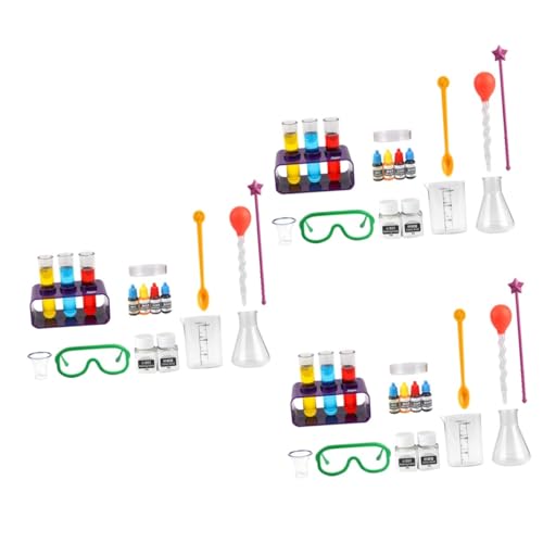 BESTonZON 3 Sätze Spielzeug Kits für den naturwissenschaftlichen Unterricht Anzug für Kinder Chemie für Kinder Chemie Kinder Chemie-Kit Wissenschaftliches Experimentierset für Kinder Anlage von BESTonZON