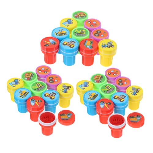 BESTonZON 3 Sätze Stempel mit Baustellenfahrzeugen Teiliges Kunststoff Stempelset für Kindergeburtstag Klassenzimmer Belohnung und Transport Party Deko BESTonZON 3 Sätze Stempel mit Baustellenfahrzeugen Teiliges Kunststoff Stempelset für Kindergeburtstag Klassenzimmer Belohnung und Transport Party Deko von BESTonZON
