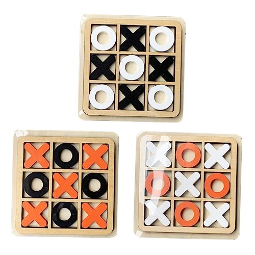 BESTonZON 3 Sätze -Toe Würfelspiel Spiel Für Planke Inkohärentes Spiel Endtischdekor Seitentischdekor Schachbrett Terrassentischdekoration Spiele Am Couchtisch Pappelsperrholz von BESTonZON