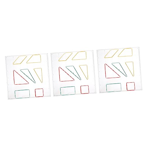 BESTonZON 3 Sätze Transparente Geometrische Stecktafel Geometrische Nagelbretter Requisiten Für Den Mathematikunterricht Planke Board-grafisches Lernspielzeug Steckbrett Zappeln Plastik BESTonZON 3 Sätze Transparente Geometrische Stecktafel Geometrische Nagelbretter Requisiten Für Den Mathematikunterricht Planke Board-grafisches Lernspielzeug Steckbrett Zappeln Plastik von BESTonZON