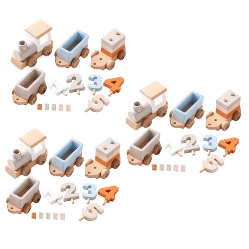 BESTonZON 3 Sätze Zug holzspielzeug für toy train zug Spielzeugzug für Kleinkinder Kognitives mit Zahlen für hölzern Light Brown BESTonZON 3 Sätze Zug holzspielzeug für toy train zug Spielzeugzug für Kleinkinder Kognitives mit Zahlen für hölzern Light Brown von BESTonZON