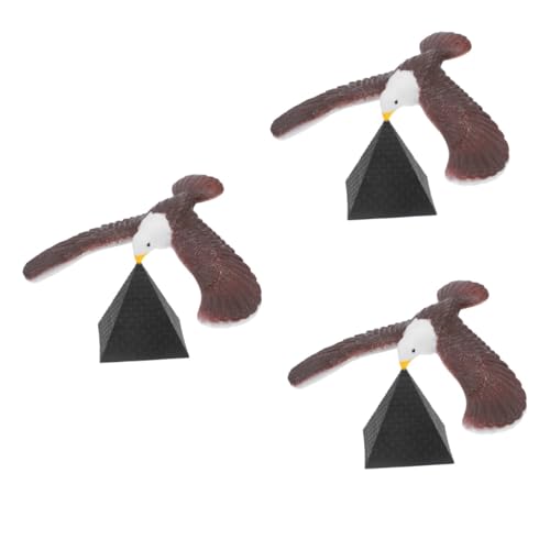 BESTonZON 3 Sets Gehirnspiel Balance Vogel Dekoration Desktop Balance Adler Dekoration Kunststoff Balance Adler Balance Adler Verzierung Pyramide Balance Adler Balance Vogel Ornament von BESTonZON