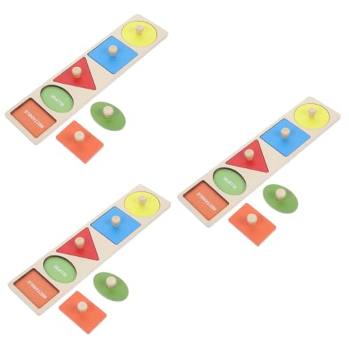 BESTonZON 3 Sets Geometrisches Spielzeug Für Kleinkinder Mädchen Formsortierer Spielzeug Für Kinder Mädchen Steckpuzzle Farbpuzzles Spielzeug Kleinkindpuzzles Spielzeug Riesiges von BESTonZON