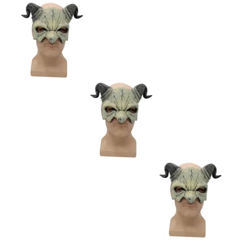BESTonZON 3 Stck. Halbgesichts Halloween Teufel mit Hörnern Kreative für Kostümparty Gruseliges Party Accessoire für Cosplay und Fasching für Erwachsene BESTonZON 3 Stck. Halbgesichts Halloween Teufel mit Hörnern Kreative für Kostümparty Gruseliges Party Accessoire für Cosplay und Fasching für Erwachsene von BESTonZON