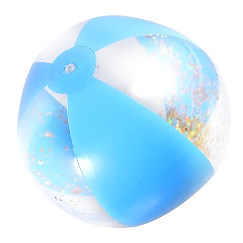 BESTonZON Aufblasbare Strandbälle Glitzernde Wasserbälle Für Den Sommer Perfekt Für Poolspiele Strandspaß Und Wasserspiele Mit Goldenen Akzenten von BESTonZON