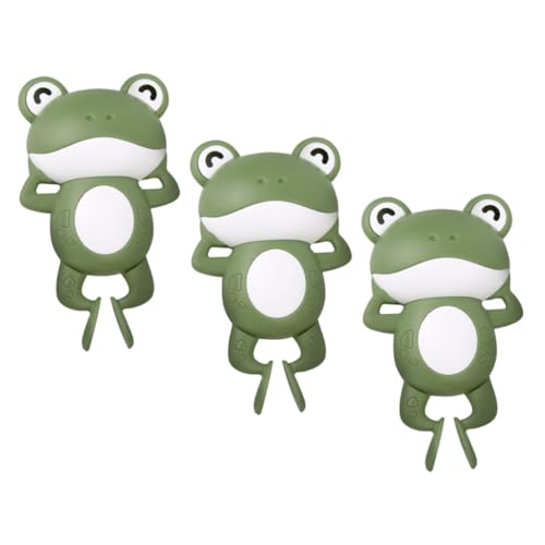 BESTonZON 3 Stück Badespielzeug Kleinkinder Teiliges Cartoon Aufziehbare Froschform Wasserspielzeug Badewanne Lustige Schwimmende Figuren für Junge Mädchen von BESTonZON