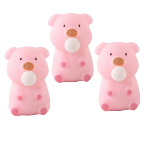 BESTonZON 3 Stück Dehnbares Schweinespielzeug Reliefspielzeug Kuscheltiere Für Kinderspielzeug Kind Das Tier Babypuppenspielzeug Kleines Dehnbares Sensorisches Kniffliges von BESTonZON