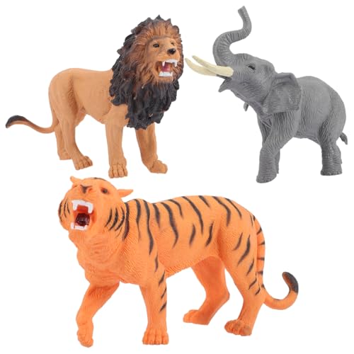 BESTonZON 3 Stück Dschungeltiermodell Plüsch Wild -Kleinkind- Figur Nutztiere Für Kleinkinder Miniaturtiere Tierspielzeug Kuscheltier Schulzubehör Realistische Zahlen Plastik BESTonZON 3 Stück Dschungeltiermodell Plüsch Wild -Kleinkind- Figur Nutztiere Für Kleinkinder Miniaturtiere Tierspielzeug Kuscheltier Schulzubehör Realistische Zahlen Plastik von BESTonZON