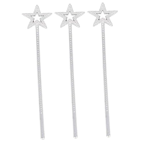 BESTonZON 3 Stück Engel Zauberstab Mädchen Spiralen nachtlicht Fee Fairy Wand Kinderkleider igelkostümkinder Cosplay -Requisiten Zauberstab Partybevorzugung Harz Silver von BESTonZON