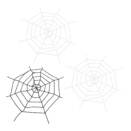 BESTonZON 3 Stück Halloween Requisiten Spinnennetz Aktion Halloween Spinnen Halloween Spider halloweendeko Halloween Decor spinnweben The Spiders Web Partyzubehör Plüschgarn von BESTonZON