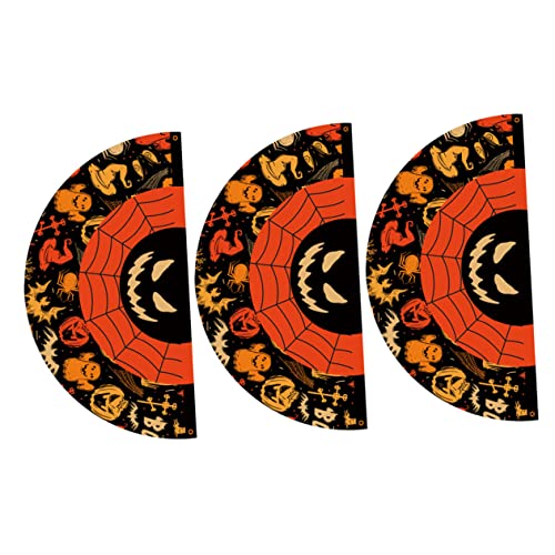 BESTonZON 3 Stück Halloween Wimpelkette Teiliges Fan Flag Set Halloween Deko für Garten und Innenbereich Wetterfeste Hängende Fan Flaggen mit Gruseligem Muster BESTonZON 3 Stück Halloween Wimpelkette Teiliges Fan Flag Set Halloween Deko für Garten und Innenbereich Wetterfeste Hängende Fan Flaggen mit Gruseligem Muster von BESTonZON