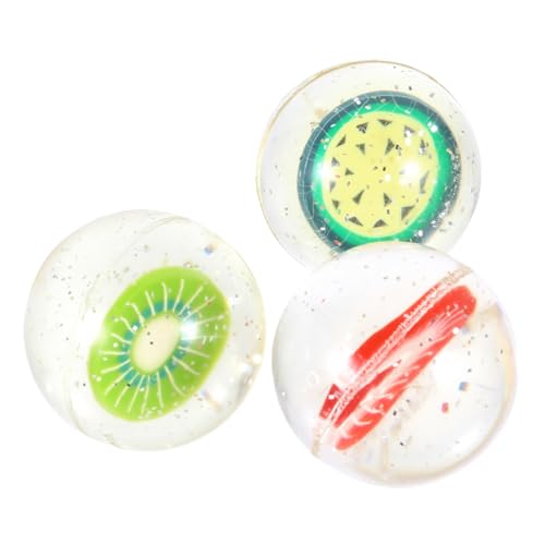 BESTonZON 3 Stück Kleine Fruchtige Sprungbälle aus Weichem Ungiftig Tragbar für Indoor Outdoor Spielspaß von BESTonZON