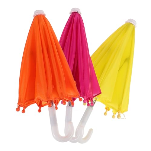 BESTonZON 3 Stück Kleines Regenschirmmodell für Regenschirm für Dekorative Mini Regenschirme für Puppenhaus Lüfter Babypuppenbett Topper sonnenschirme Miniaturschirm BESTonZON 3 Stück Kleines Regenschirmmodell für Regenschirm für Dekorative Mini Regenschirme für Puppenhaus Lüfter Babypuppenbett Topper sonnenschirme Miniaturschirm von BESTonZON