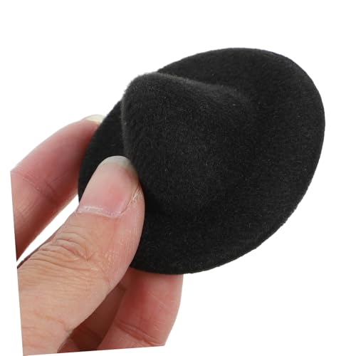 BESTonZON 3 Stück Mini Hexenhut Schwarz Miniatur Puppenhut für DIY Basteln Halloween Party Dekoration für Puppe Haustier Kostüm Zubehör von BESTonZON