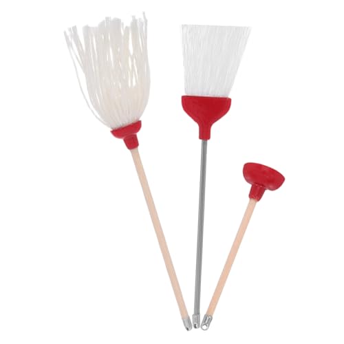 BESTonZON 3 Stück Mini-reinigungswerkzeug Puppenhausdekoration Mop- Und Besenhandwerk Miniaturspielzeug Für Puppenhaus Puppenhausartikel Zubehör Puppenhaus -mopp Und Besen Plastik Rot BESTonZON 3 Stück Mini-reinigungswerkzeug Puppenhausdekoration Mop- Und Besenhandwerk Miniaturspielzeug Für Puppenhaus Puppenhausartikel Zubehör Puppenhaus -mopp Und Besen Plastik Rot von BESTonZON
