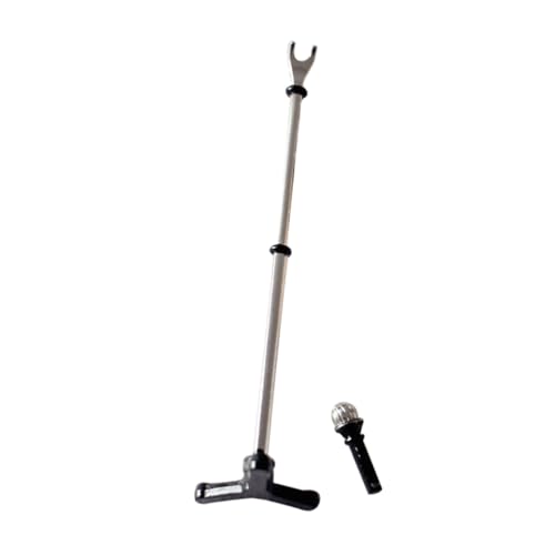 BESTonZON 3 Stück Miniatur Mikrofon Modell Schwarz Puppenhaus Mikrofonständer Mini Stand Mikrofon Requisite für Puppenhaus Dekoration und Sammler Zubehör von BESTonZON