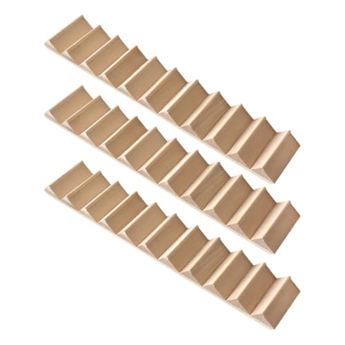 BESTonZON 3 Stück Miniaturtreppe: Holz 1:12 DIY Treppenzubehörmodell ohne Armlehne für Puppenhaus-Miniaturhaus-Szenendekorationen von BESTonZON
