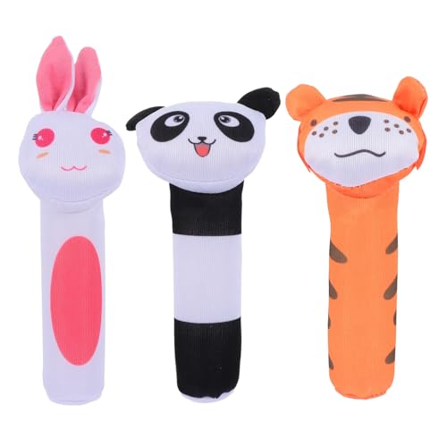 BESTonZON 3 Stück Plüsch Rassel Weiche Tierform Greifspielzeuge mit Baumwollfüllung Sichere Babyspielzeuge zur Sinnesentwicklung und Eltern Junge Mädchen Interaktion für Neugeborene und BESTonZON 3 Stück Plüsch Rassel Weiche Tierform Greifspielzeuge mit Baumwollfüllung Sichere Babyspielzeuge zur Sinnesentwicklung und Eltern Junge Mädchen Interaktion für Neugeborene und von BESTonZON