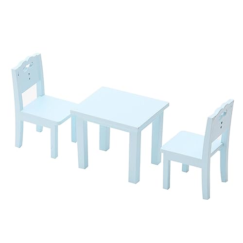 BESTonZON 3 Stück Puppenhaus Minimöbel Modellstühle Schreibtischstuhl Puppenhausmöbel Miniaturmöbel Simulationsmöbel Ministuhl Spielzeugmöbel Spielzeugstuhl Modellspielzeug Holz von BESTonZON