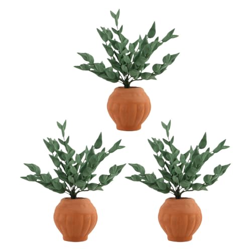 BESTonZON 3 Stück Puppenhaus Topfpflanze Miniatur Bonsai Künstlicher Mini Blumentopf Gefälschte Sukkulente Modell für Puppenhaus Garten Dekorationen BESTonZON 3 Stück Puppenhaus Topfpflanze Miniatur Bonsai Künstlicher Mini Blumentopf Gefälschte Sukkulente Modell für Puppenhaus Garten Dekorationen von BESTonZON