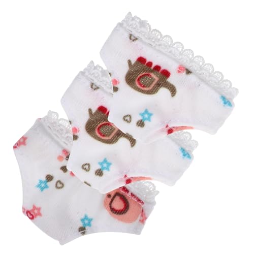 BESTonZON 3 Stück Puppenunterwäsche für Mini Puppen Weiße Shorts Puppenbekleidung Zubehör für zu Geburtstagen und Feiertagen BESTonZON 3 Stück Puppenunterwäsche für Mini Puppen Weiße Shorts Puppenbekleidung Zubehör für zu Geburtstagen und Feiertagen von BESTonZON