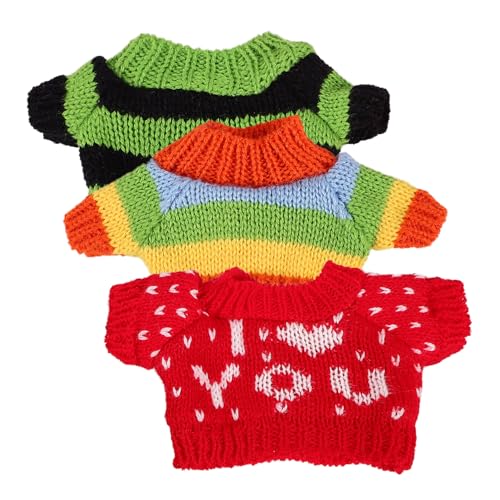 BESTonZON 3stücke Ersatz-Sweater Für Puppen Niedliche Designs Für Kleine Stofftiere Spielzeugkleidung Regenbogenfarben Für Puppen-zubehör BESTonZON 3stücke Ersatz-Sweater Für Puppen Niedliche Designs Für Kleine Stofftiere Spielzeugkleidung Regenbogenfarben Für Puppen-zubehör von BESTonZON