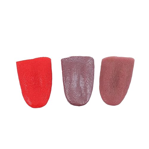 BESTonZON 3 Stück Simulierte Zungenstützen Prop Trick Halloween-Party-Cosplay Falscher Zungenwitz Zahnersatz Halloween Halloween-fälschung Streich Zufällige Farbe von BESTonZON